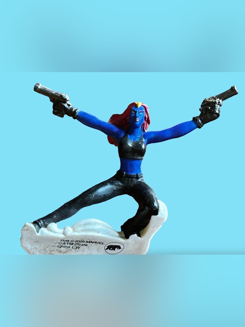 Marvel Zizzle Zizzlingers 2" Mystique X-Men 2005 With Base